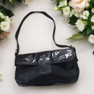 BRACIANO handbag leopard inside black leather outer good size nice quali…